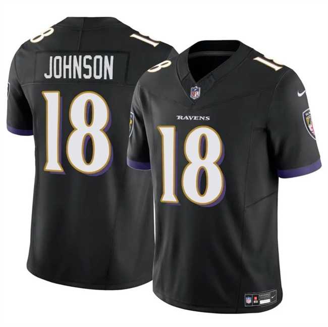 Men & Women & Youth Baltimore Ravens #18 Diontae Johnson Black 2023 F.U.S.E Vapor Limited Jersey->baltimore ravens->NFL Jersey